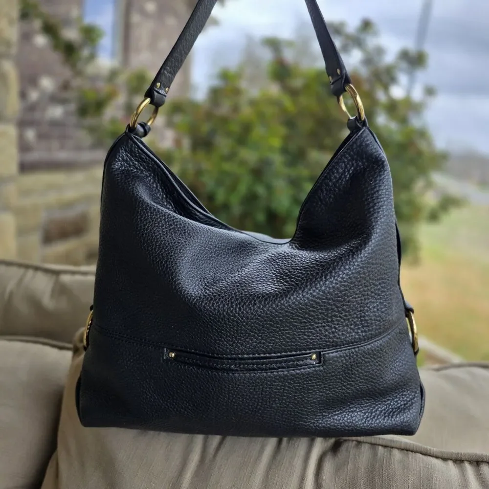 Michael Kors Large Austin pebbled black Leather Shoulder Bag $348.00